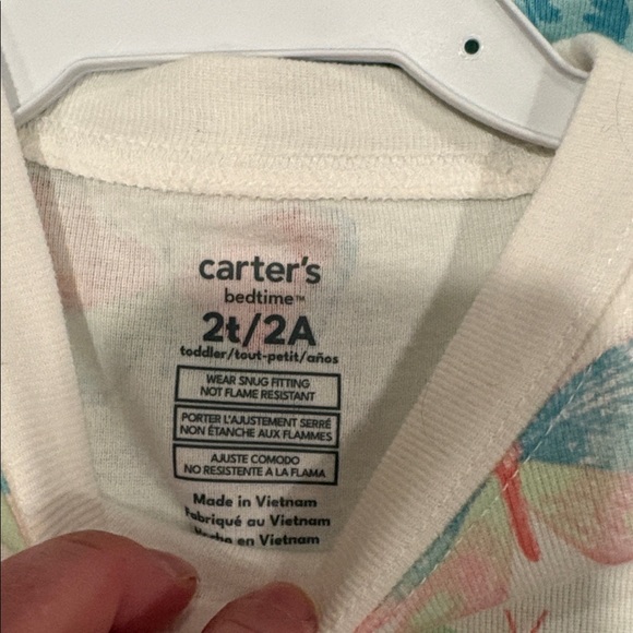 Carter's Light Blue Floral Pajama Set - Picture 4 of 5